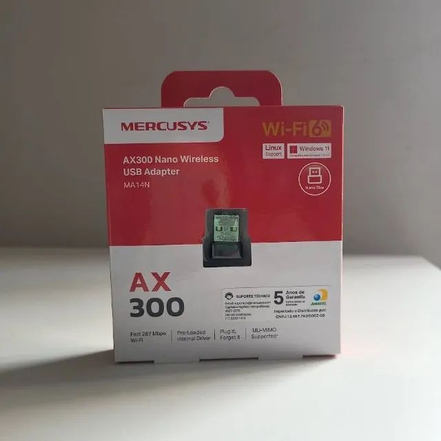 Adaptador Wi-Fi 6 nano USB 287Mbps Wireless Mercusys *ENTREGA GRÁTIS*