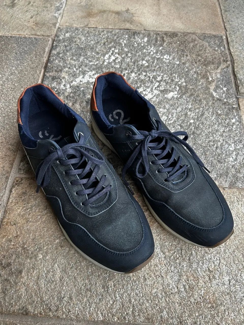 Tênis Casual Azul Marinho - Foto 2