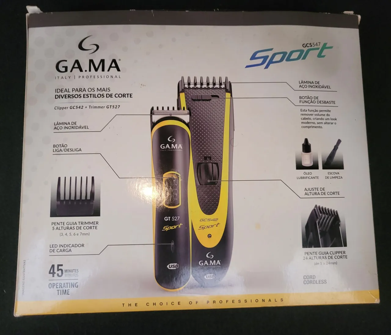Máquina de cortar cabelo Gama GT527 Sport