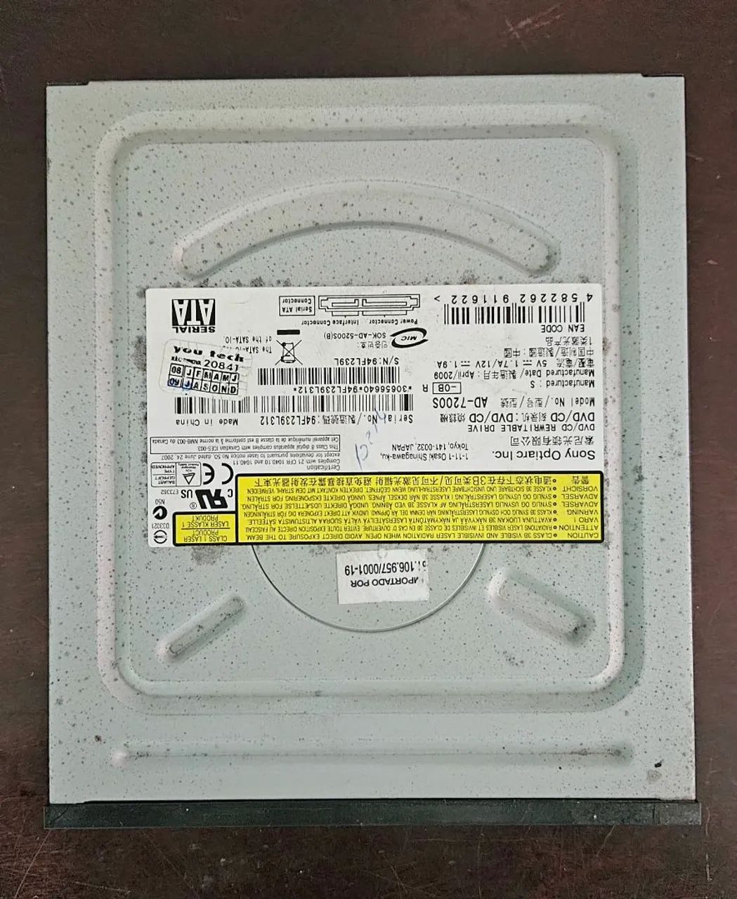 Leitor e Gravador Interno de DVD SONY AD-7200S - Foto 2