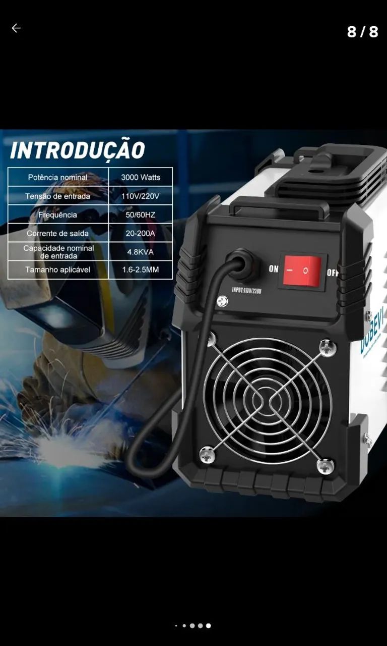 Solda mig sem gás 250a e 110v e 220v  - Foto 2