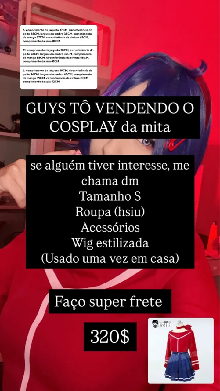 Cosplay Mita - Tamanho S Miside 
