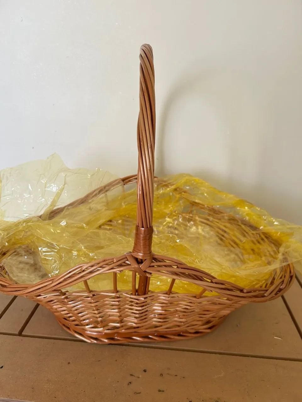 Cesta de Vime Decorativa com Alça