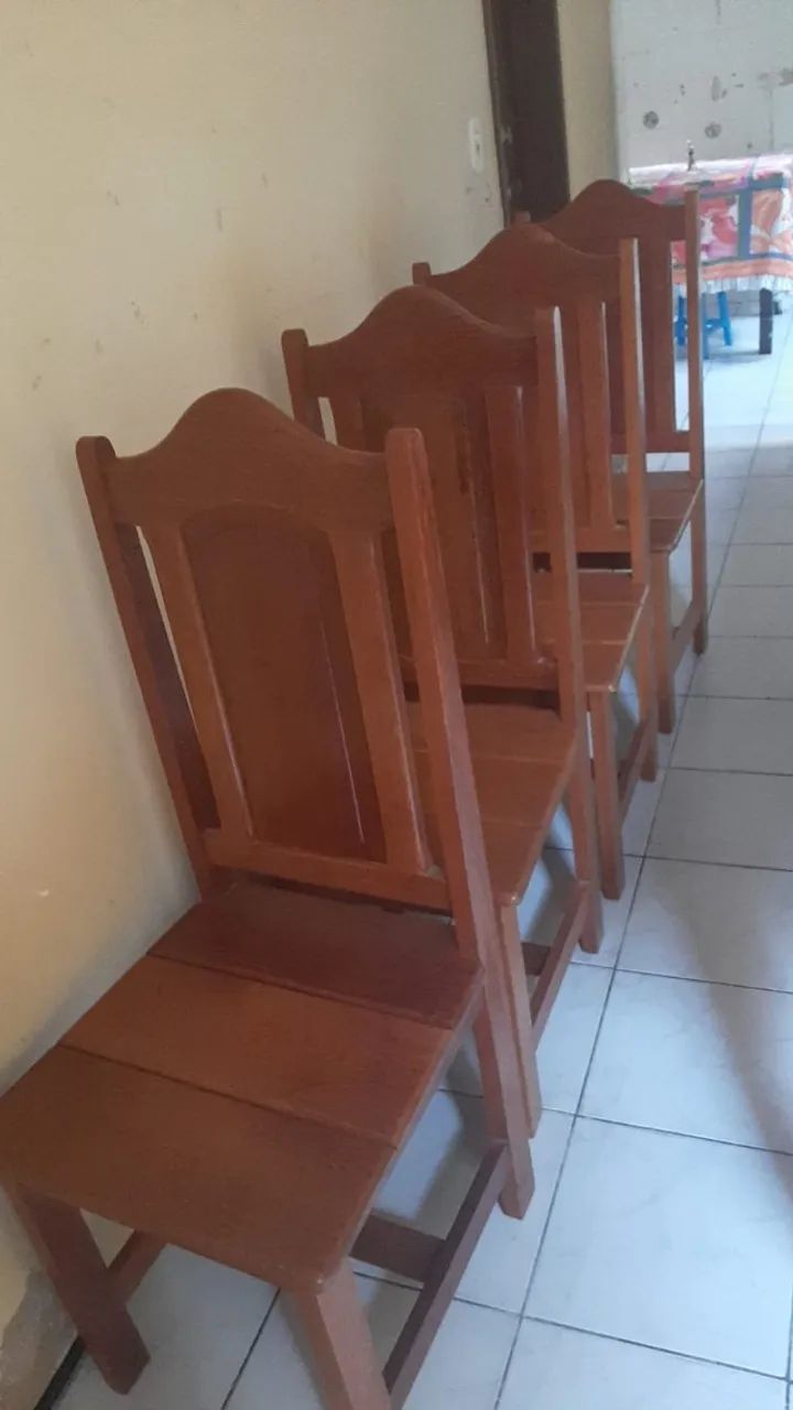 Mesa Rustica de Madeira + 6 cadeiras  - Foto 4