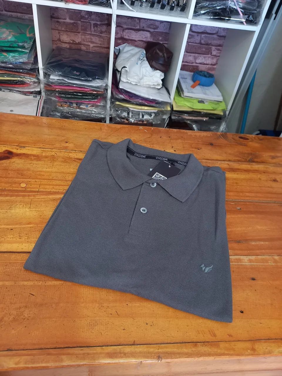Camisa Polo Verde Masculina - Foto 5
