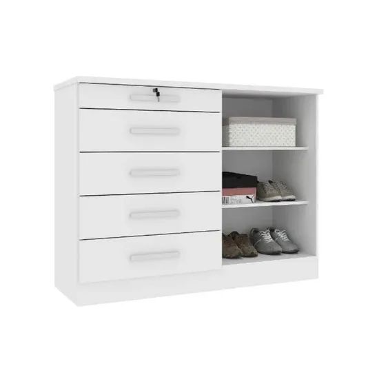 Cômoda 5 Gavetas 1 C/Chave 2Portas 1.36M. São Produtos Novos Direto de Fábrica P/Sua Casa. - Foto 4