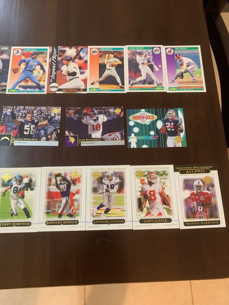 Cards beisebol e futebol americano topps score upper  - Foto 3