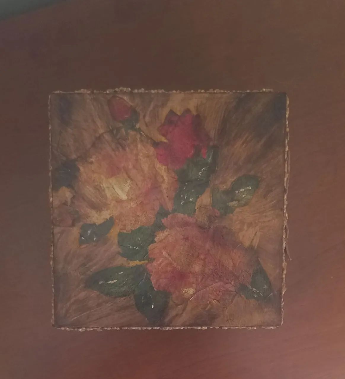 Caixa Decorativa Artesanal com Flores - Foto 2