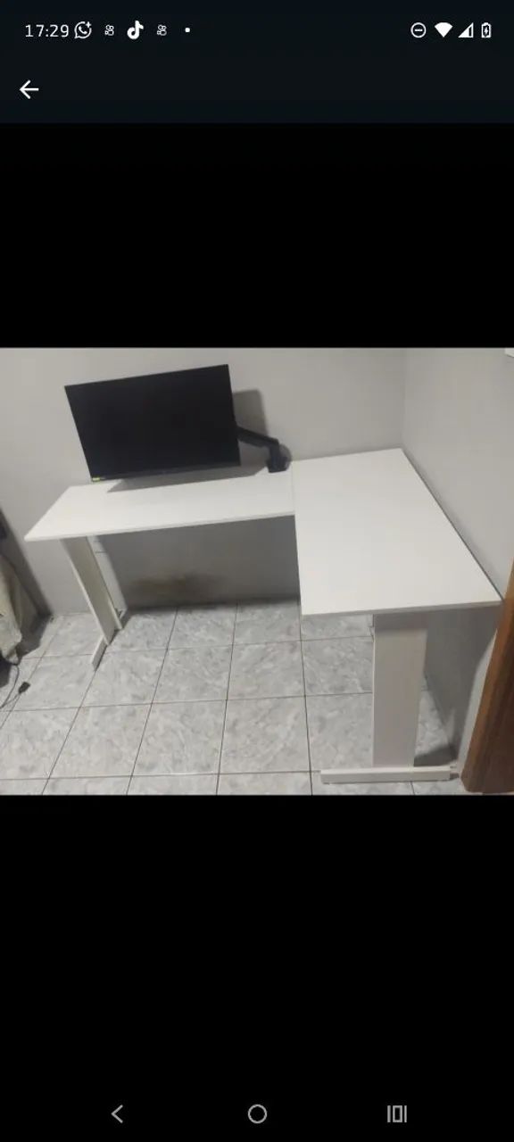 Gd soluções móveis planejados Mesa de Escritório em L branca - Foto 2