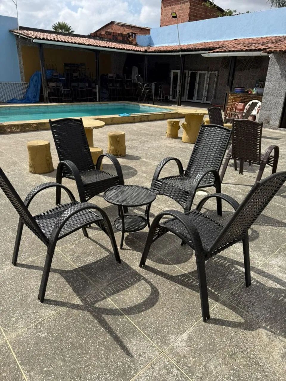 Cadeiras de área com mesa de centro NOVAS várias cores - Foto 2