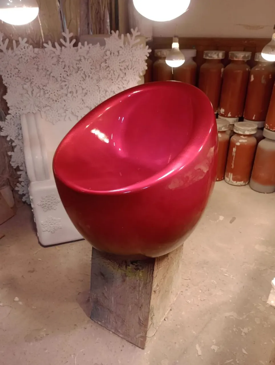 Poltrona Decorativa Vermelha Moderna personalizada 