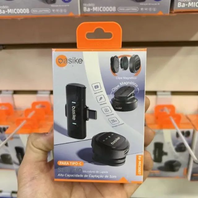 Microfone Sem Fio Lapela Basike Tipo C
