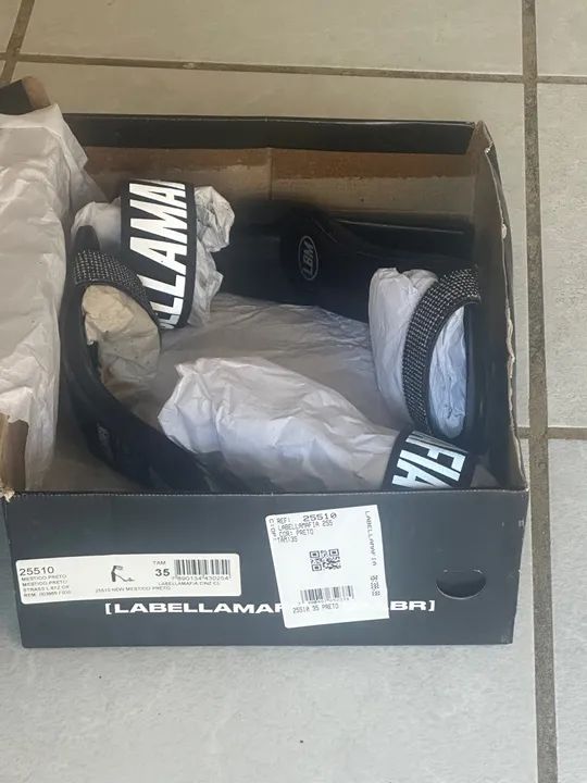 Sandália Salto Grosso Labellamafia - Foto 2