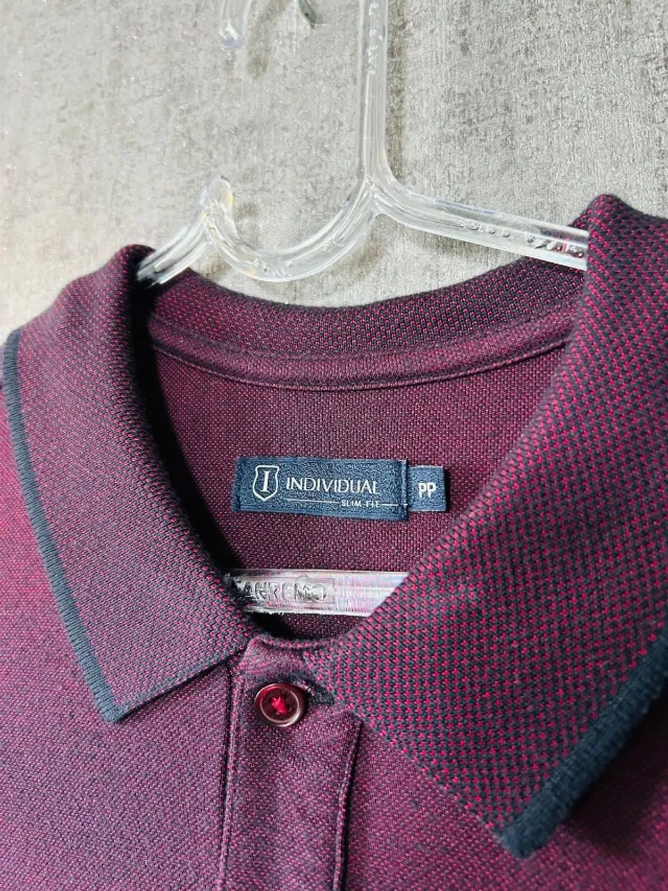 Camisa Polo cor Vinho - Foto 4