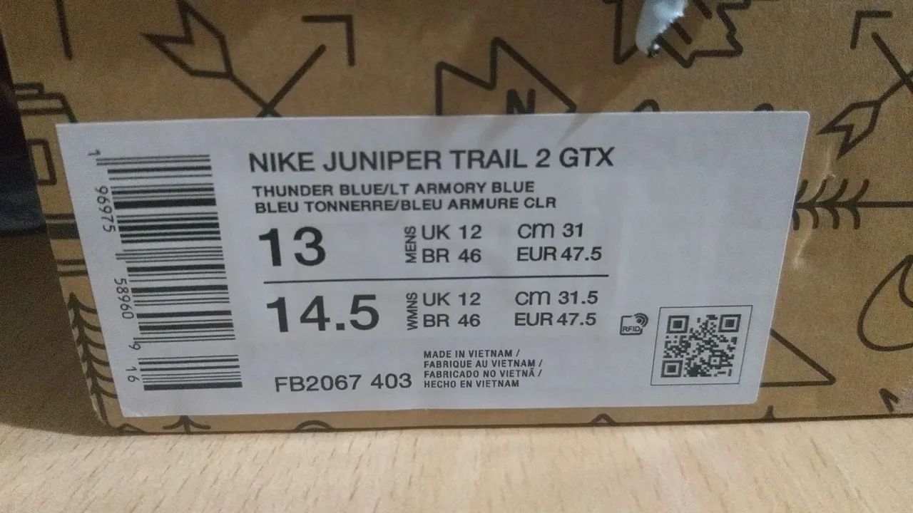 Tênis Masculino Nike Juniper Trail 2 GTX . Gore-Tex. Num. 45/46. Novo.  - Foto 5