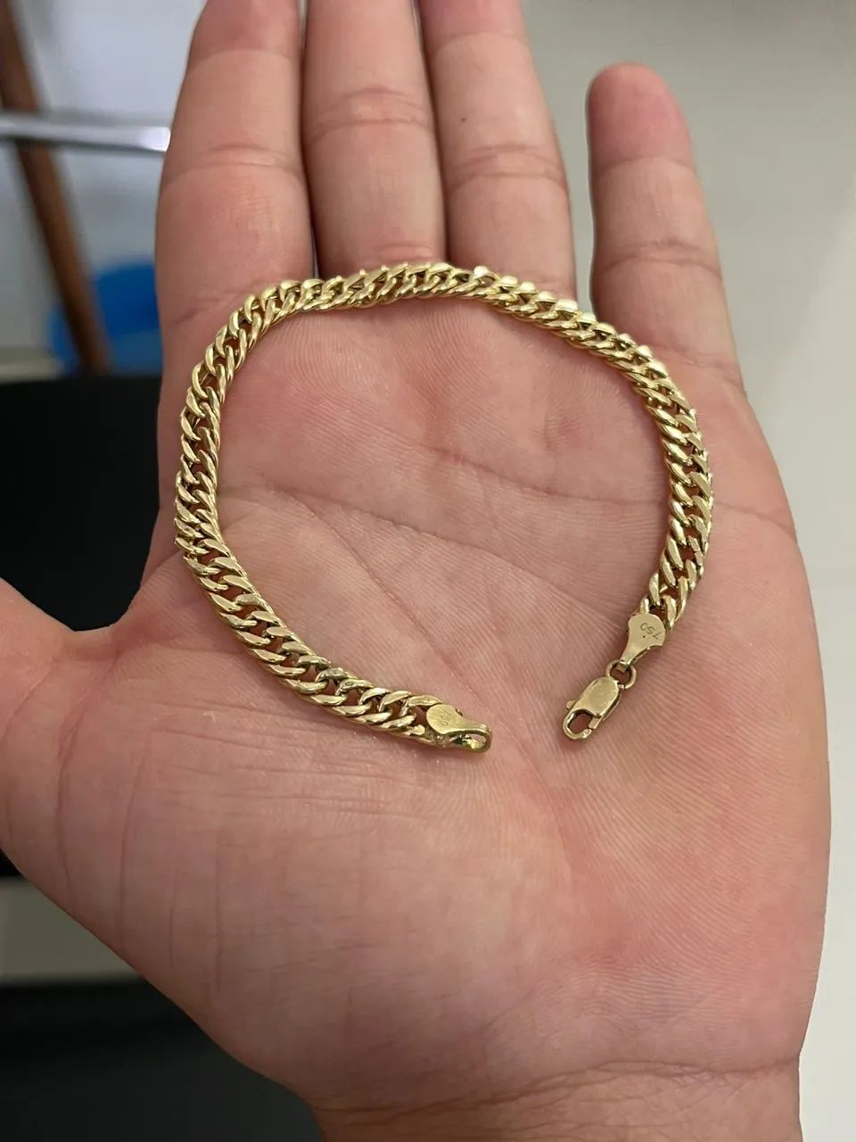 Pulseira Grumet Dupla fecho Mosquetão Ouro 18k 