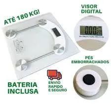 Balança digital pesa até 180 kilos