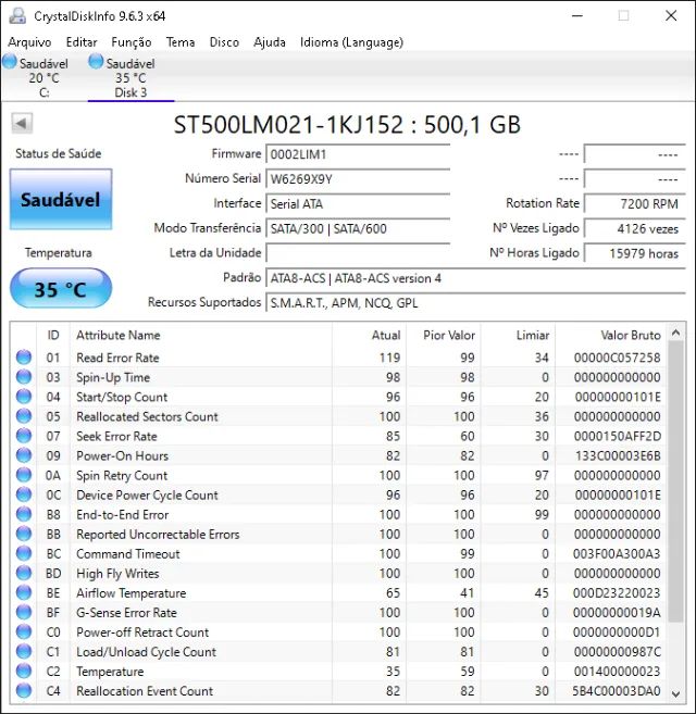 Hdd Seagate 500GB Laptop Thin 7200 RPM 32MB SATA 6.0Gb/s 2.5" ST500LM021 Drive - Foto 3