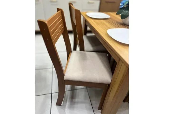 Mesa de Jantar Palace Mel 110×75 com 4 Cadeiras - Entrega Rápida - Foto 2
