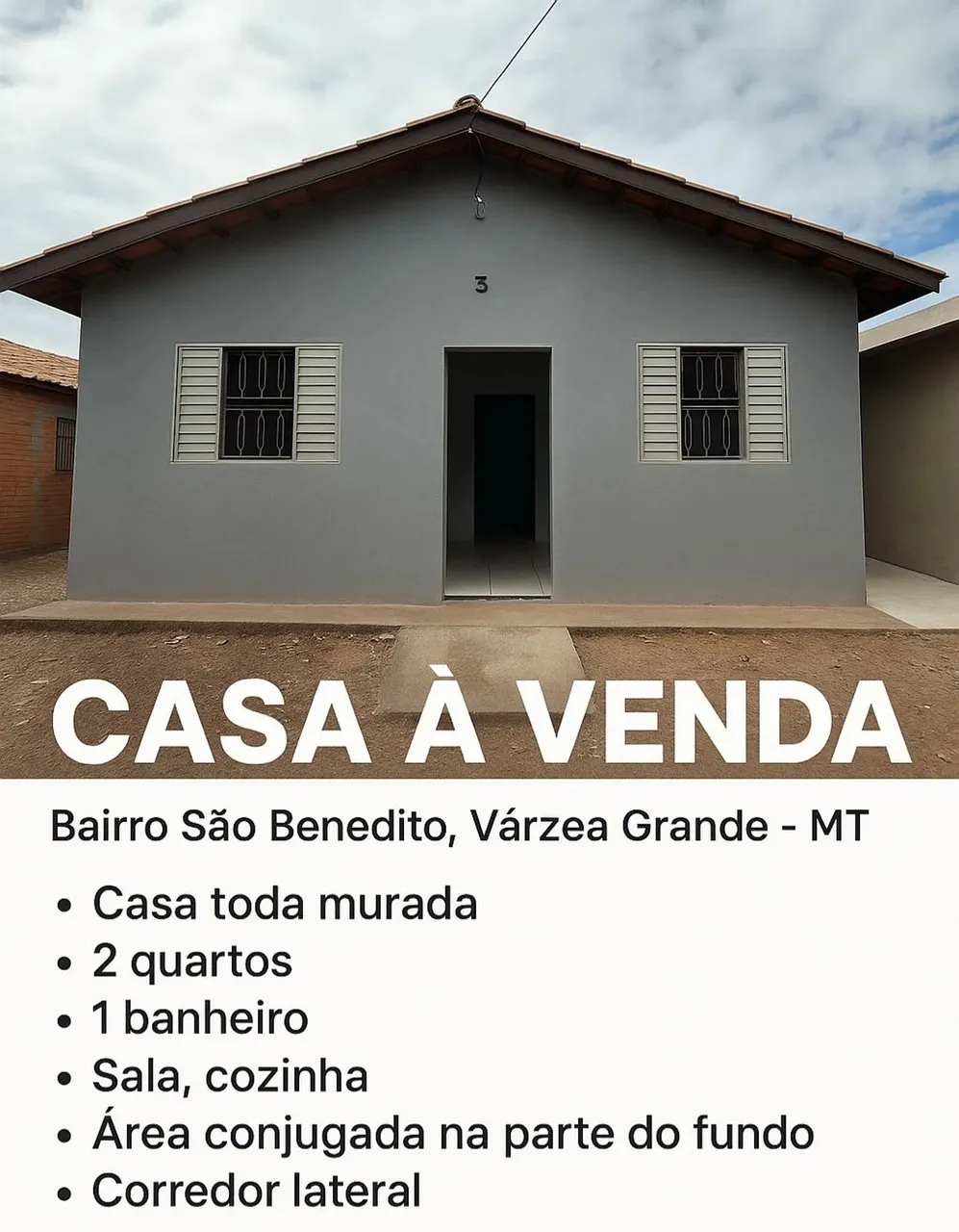 casa no residencial São Benedito Várzea Grande