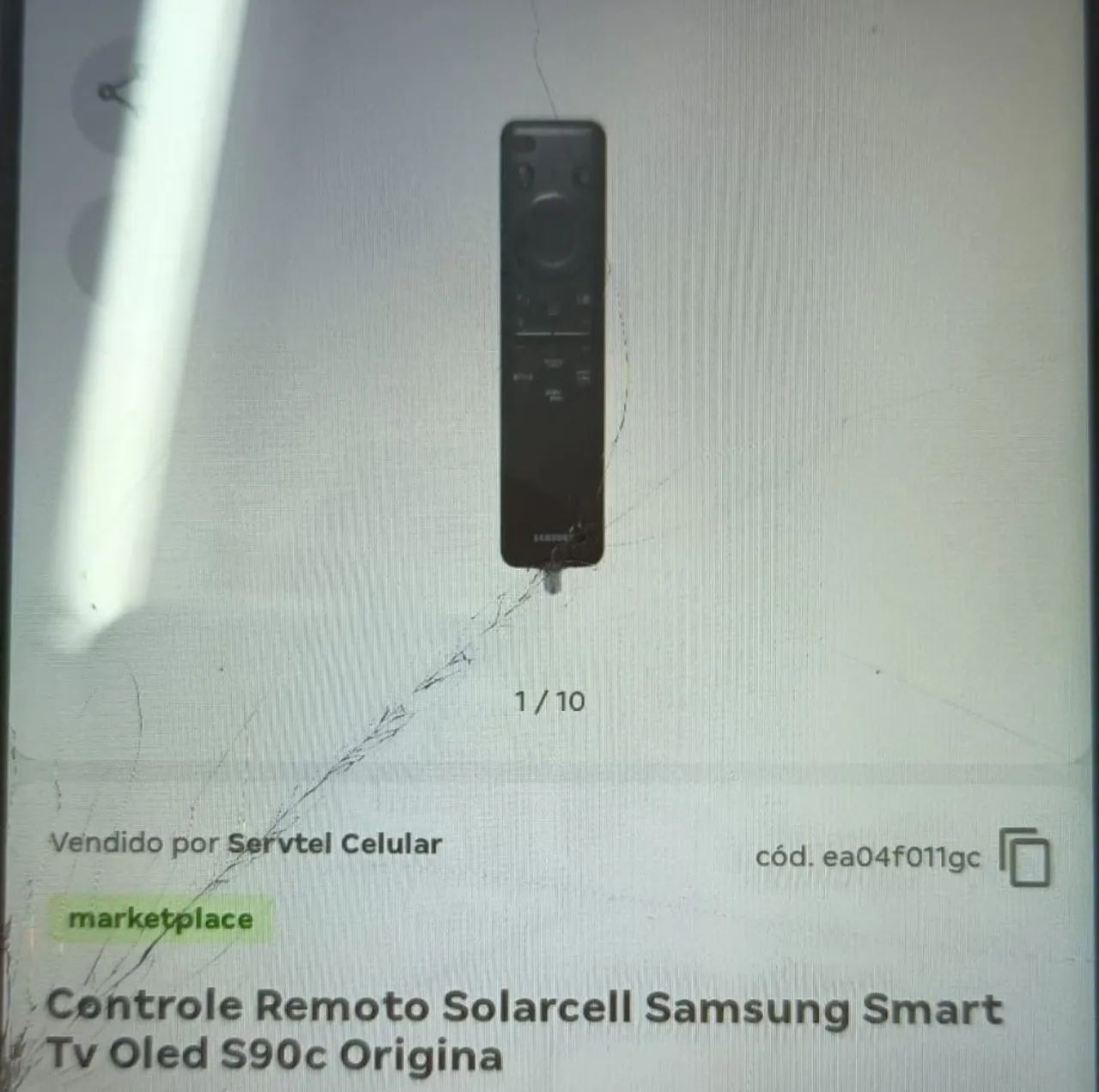 Controle Remoto Solarcell Samsung Smart Tv Oled S90c Original