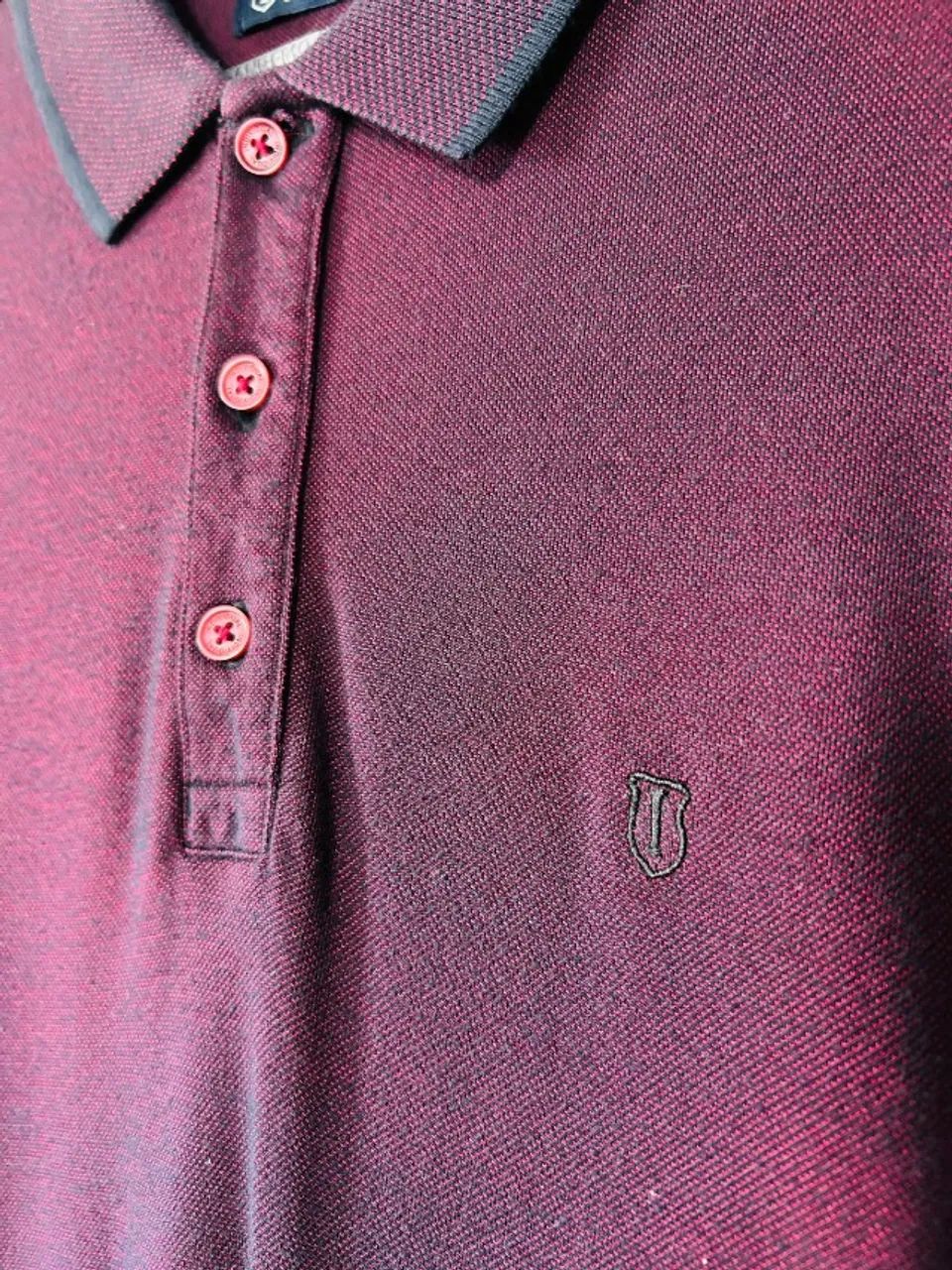 Camisa Polo cor Vinho - Foto 5