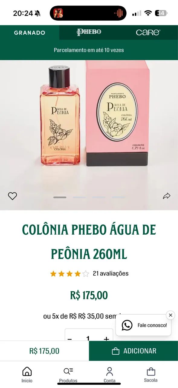 Perfume Phebo Peônia  - Foto 3