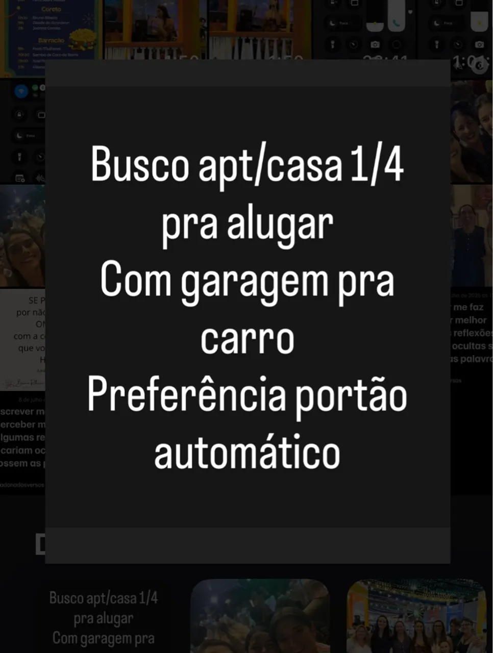 Busco casa/apt aluguel