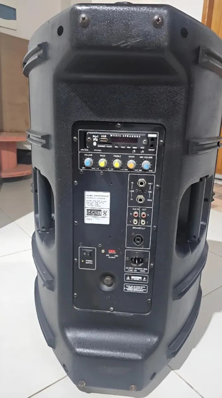 Caixa de Som Ativa Profissional CSR 3000A - 200W RMS (12 Polegadas) + USB/SD