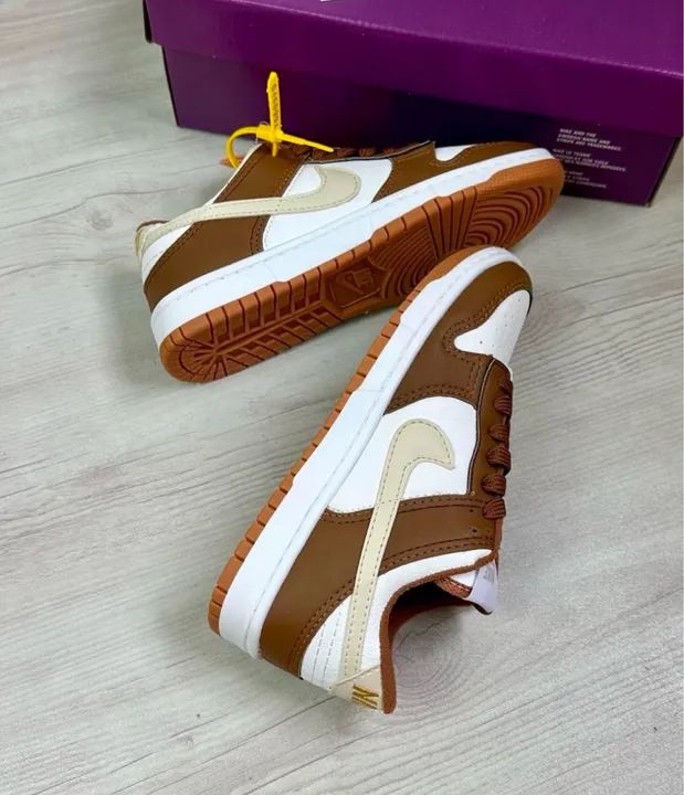 Tênis Nike Dunk Low Retro Marrom  - Foto 3