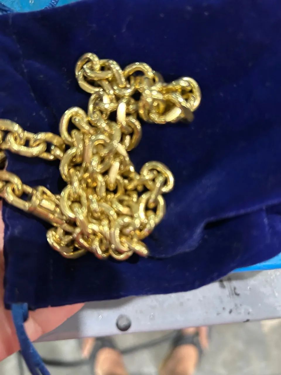 Conjunto de Colar e Pulseira de moeda antiga Ouro 18k - Foto 4