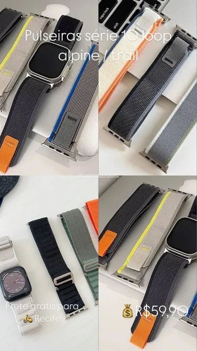 Pulseiras Apple Watch Série 10 Loop Alpine Trail