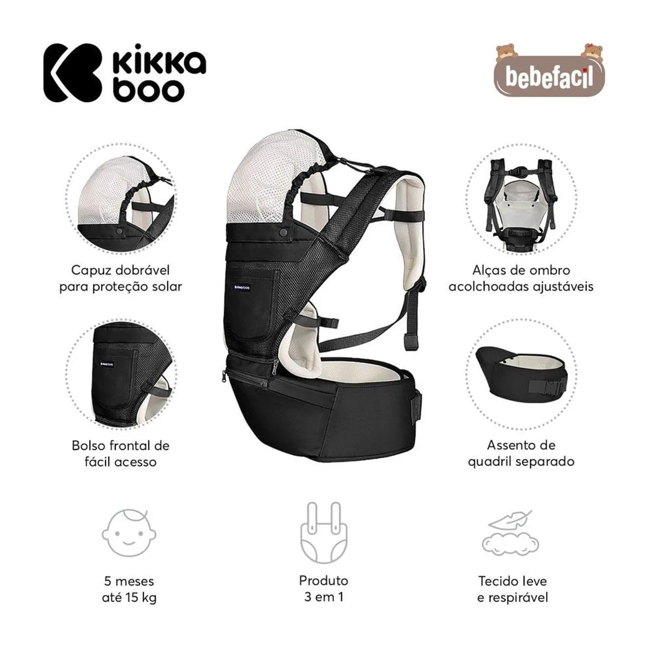Canguru Kikka Doo 3 em 1