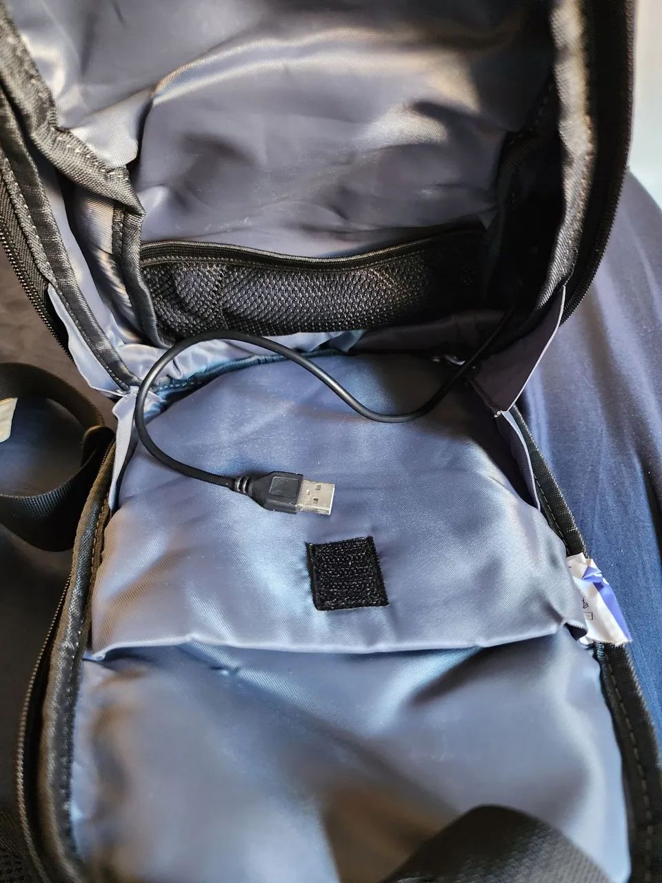 Bolsa transversal de peitoral unisex com USB - Foto 4