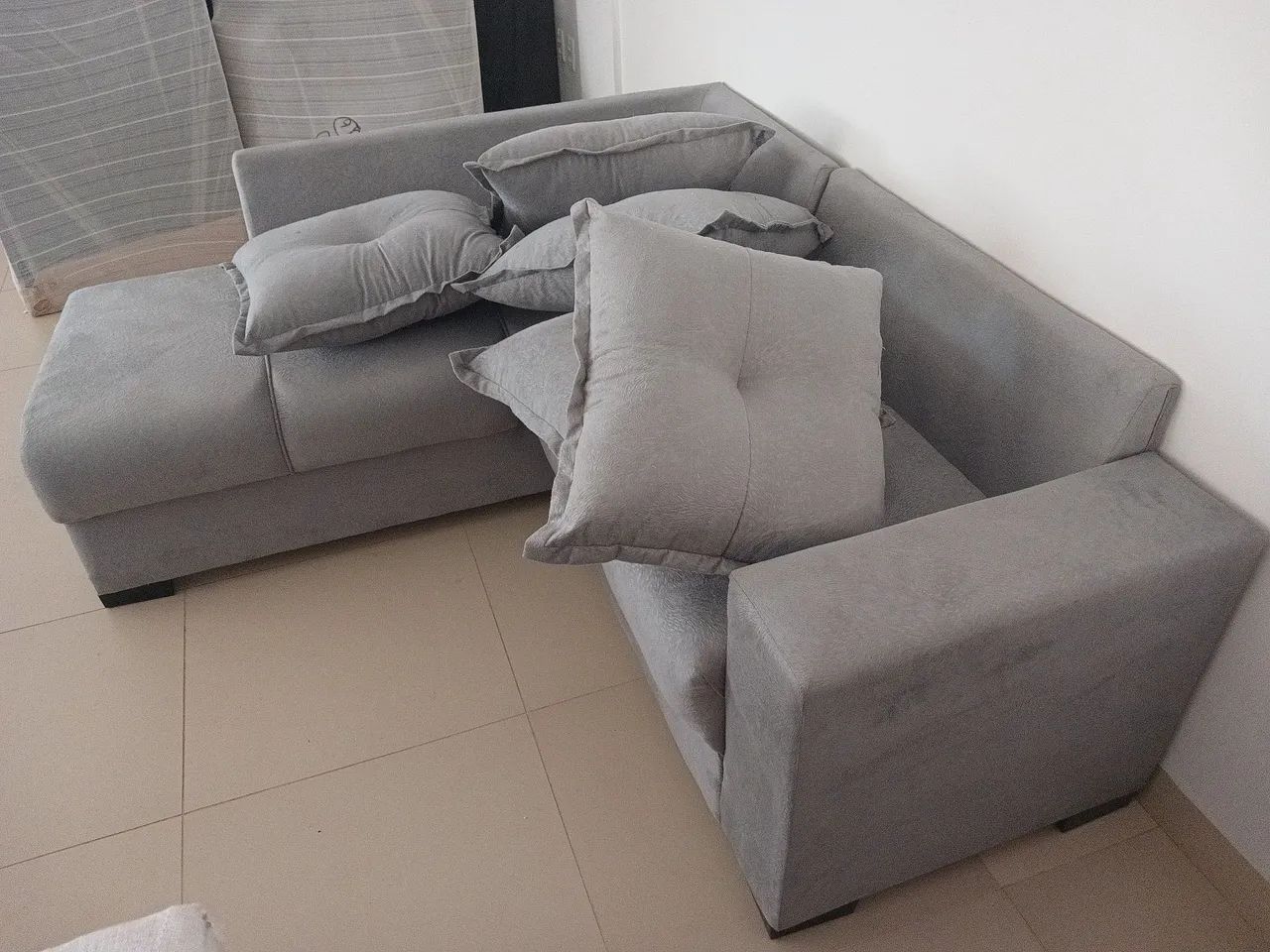 Sofá de Canto Cinza - Novo - Foto 3