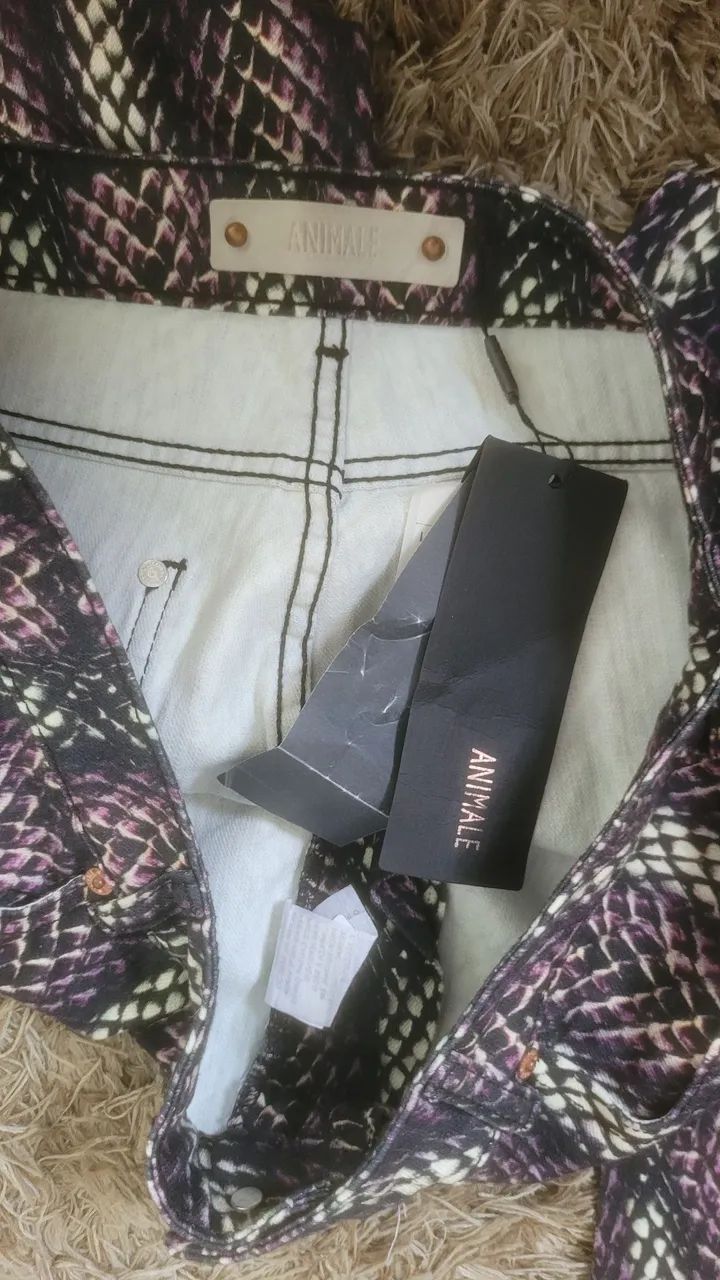 Calça Skinny Estampada Animal Print Roxo - Foto 4