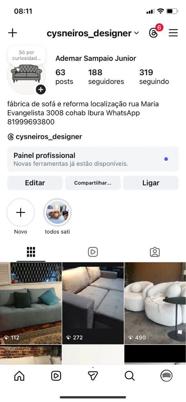 Sofá Chico 1 m e 60 Por 75 - Foto 5