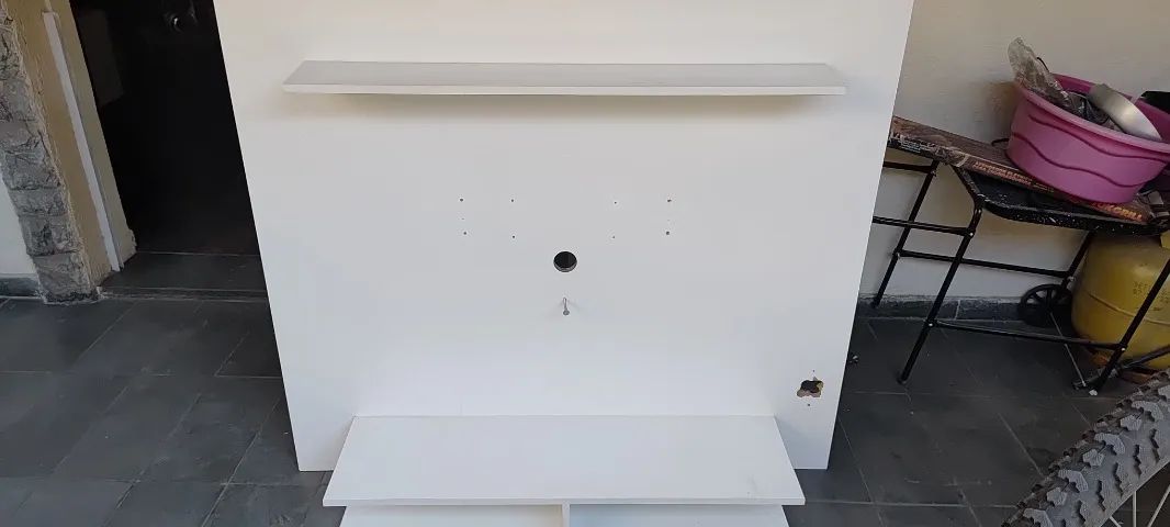 Estante Para Tv Painel De Parede Armário Suspenso Decorativo Branco