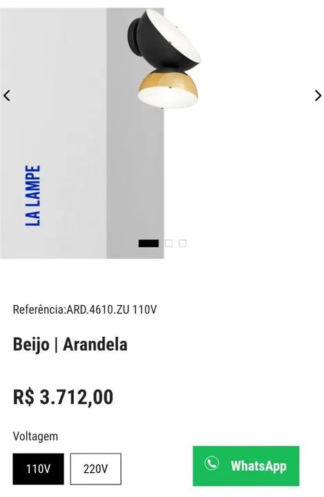 Arandela Beijo - Iluminação Moderna e Elegante
