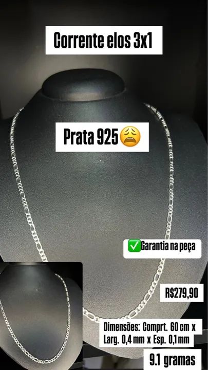 Escapulário, correntes prata 925, dedeira de moeda antiga  - Foto 4