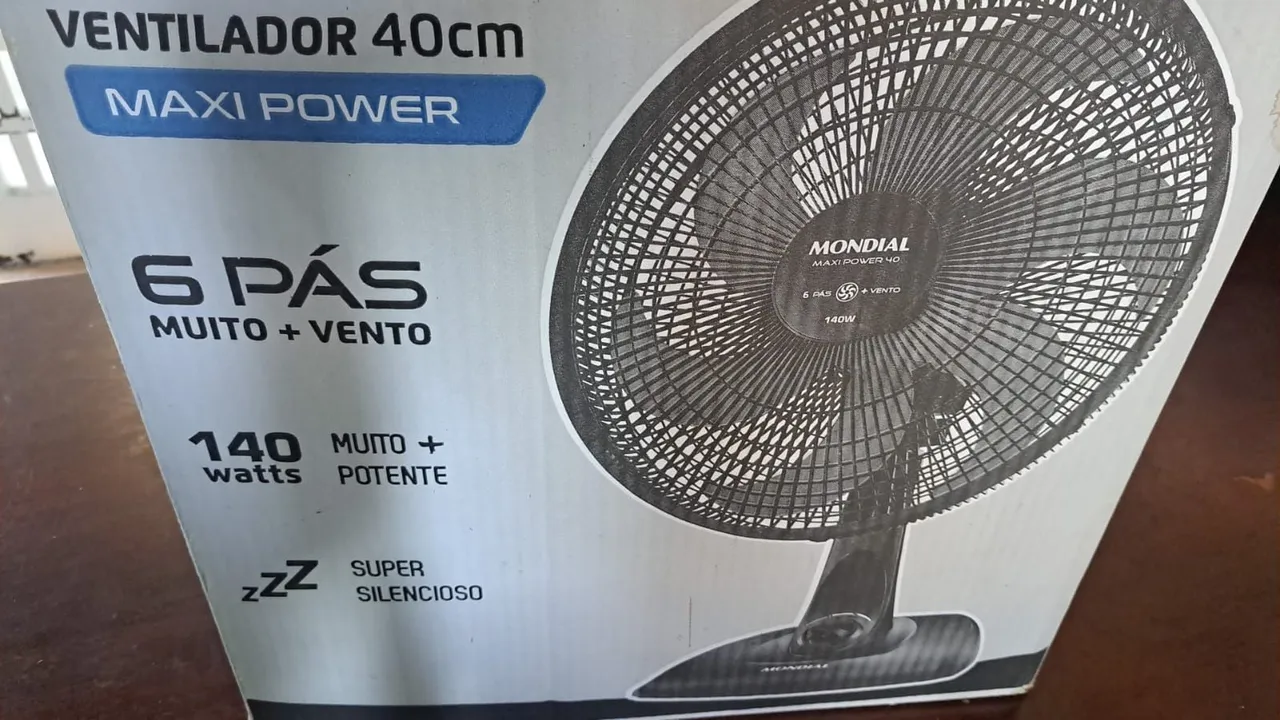 Ventilador Mondial Maxi Power 40cm 6 Pás 140W - semi-novo