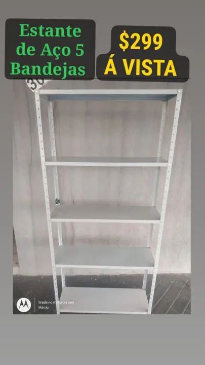 Estante de Aço 5 Bandejas Nova na Caixa 