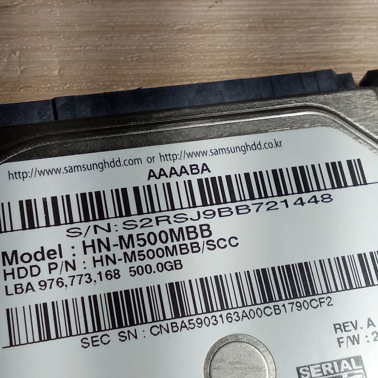 HD sata Samsung 500gb....pra notebook  saudável  - Foto 2