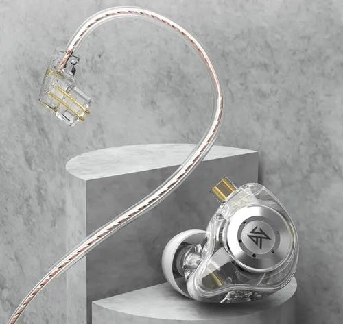Fones de Ouvido Intra-auriculares KZ EDX PRO com Fio sem Microfone