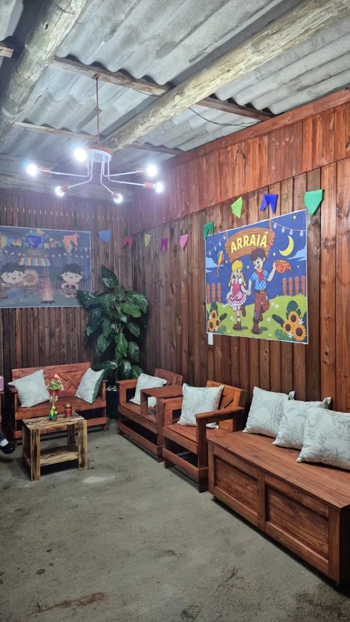 Poltronas e caixa de lenha rústico  - Foto 4