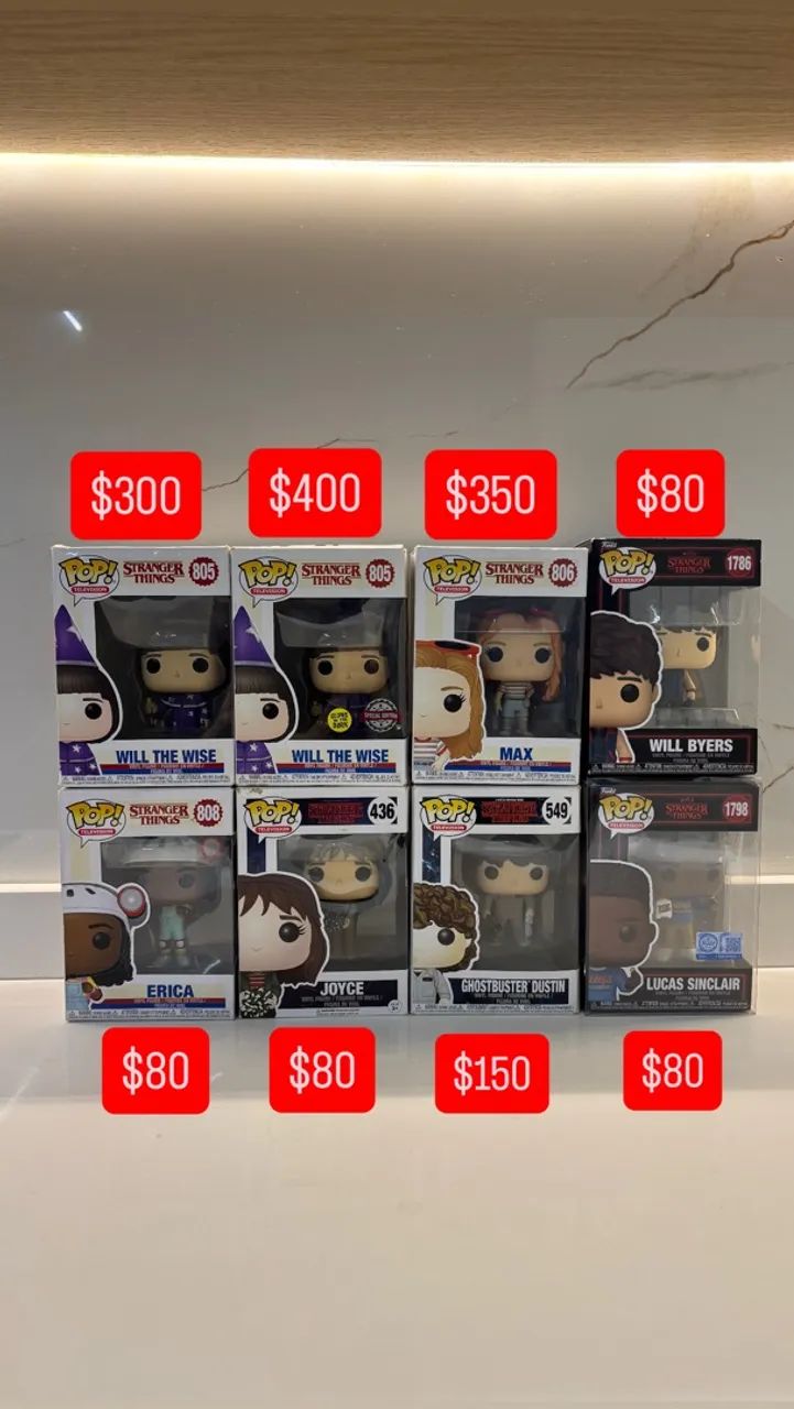 Funkos stranger things disponíveis 