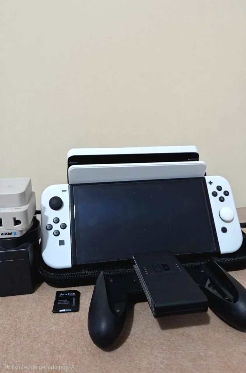 Nintendo Switch OLED (64GB + 128GB MicroSD) | Estado de Novo!