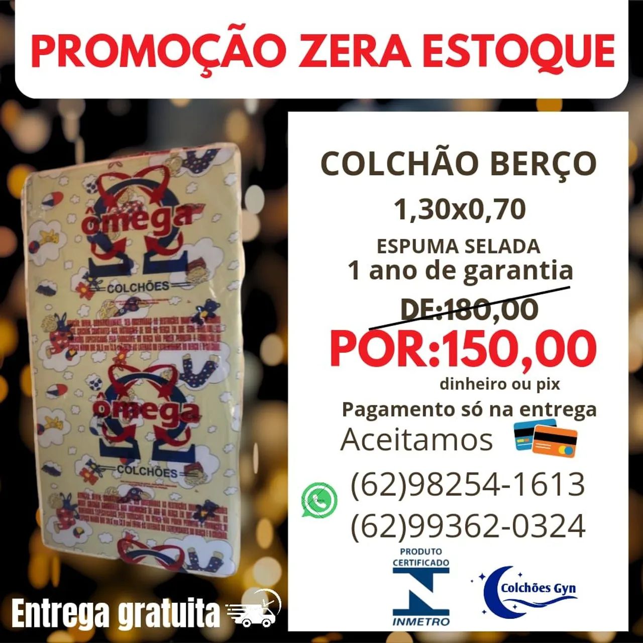 COLCHÃO BERÇO ENTREGA GRATUITA 