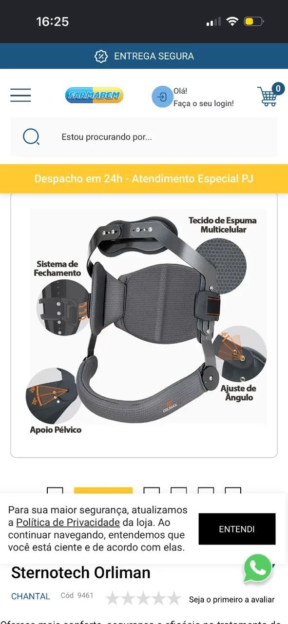 Colete ortopédico  - Foto 2