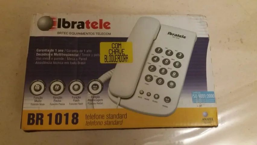 Telefone Fixo Ibratele - Modelo BR1018 - Com chave de bloqueio - Foto 4